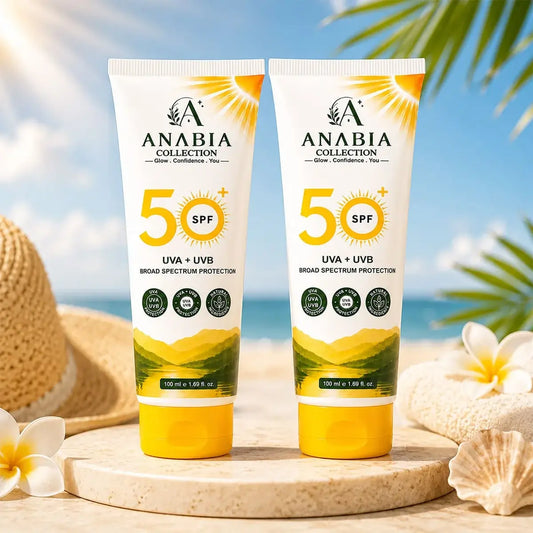 Anabia SPF 50+ Sunblock Duo Pack (100ml each) – UVA & UVB Protection